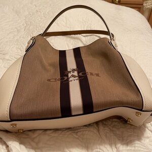 COACH tan and cream handbag​